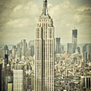 Empire State Building And Manhattan #3 Art Print
