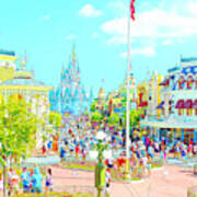Main Street Usa Walt Disney World #5 Art Print