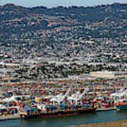 Port Of Oakland Aerial Photo Art Print