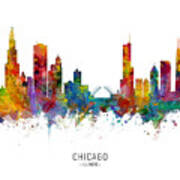 Chicago Illinois Skyline #37 Art Print