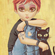 Big-eyed Girl #5 Art Print