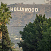 Famous Hollywood Sign On A Hill In A Distance #5 Art Print