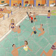 5000 Boardwalk Pool Deck Art Print