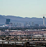 Las Vegas City Surrounded By Red Rock Mountains And Valley Of Fi #6 Art Print