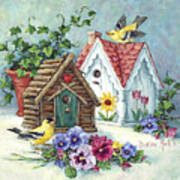 610 Goldfinch Birdhouses Art Print