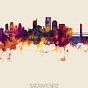 Sacramento California Skyline #9 Art Print