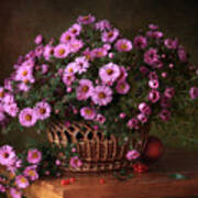 A Basket Of Flowers Art Print