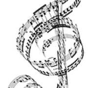 A Treble Clef Made From Beethovens Art Print