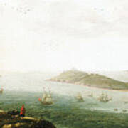 A View Of Falmouth Harbour, 1678 Art Print