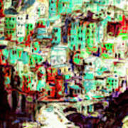Abstract Riomaggiore Cinque Terre Art Art Print