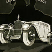 Advertisement For 1930 Delahaye Original French Art Deco Illustration Art Print