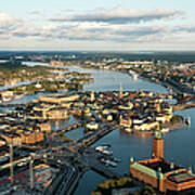 Aerial View Of Central Stockholm Art Print