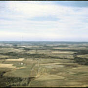 Aerial View Potato Farms Art Print