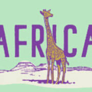 African Giraffe Art Print