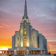 After The Harvest - Rexburg Idaho Temple Art Print