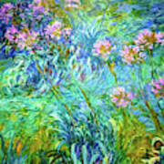 Agapanthus By Monet Art Print