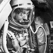 Alan Shepard In A Space Capsule Art Print