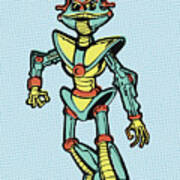 Alien Robot Art Print