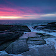 Aliso Beach Pink Sunset Art Print