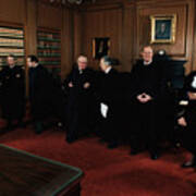 All Nine Supreme Court Justices In Room Art Print