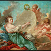 Allegory Of Painting By Francois Boucher Art Print