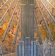 Aluminum Relief Inside The Empire State Building - New York Art Print