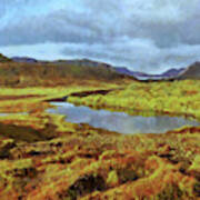 An Icelandic Landscape Of Indescribable Beauty. Art Print