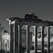 Ancient Rome By Night Art Print