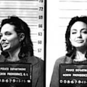 Angelina Jolie Mugshot Art Print