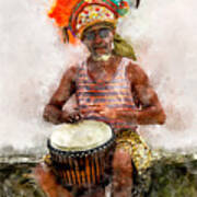 Antiguan Drummer Art Print