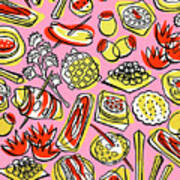 Appetizer Pattern Art Print
