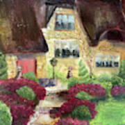 April Cottage Art Print