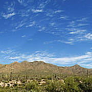 Arizona Desert  Mountain Panorama Art Print