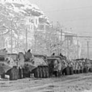 Armored Soviet Vehicles Arriving Art Print