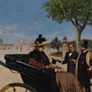 Arrival At The Villa Borghese Art Print