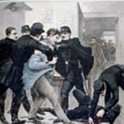 Assassination Of A Policeman By An Art Print