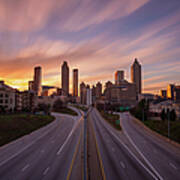 Atlanta Skyline From The Jackson Street Art Print