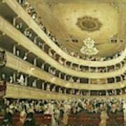 Auditorium In The 'altes Burgtheater', The Old Court Theatre, Replaced By A New Building In 1888. Art Print
