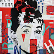 Audrey Hepburn Nyc Art Print