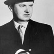 Author Evelyn Waugh Posing With Cigar Art Print