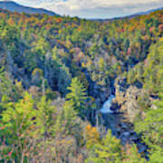 Autumn At Linville Falls Art Print