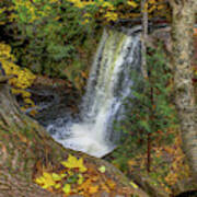 Autumn Colors Hungarian Waterfalls Keweenaw Michigan Art Print