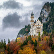 Autumn In Neuschwanstein Art Print