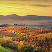 Autumn Panorama In Tuscany Art Print