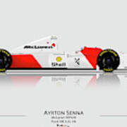 Pôster Fórmula 1 Década 80S Mc Laren Ayrton Senna - sennashop