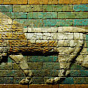 Babylonian Wall Tiles Of Lion Art Print