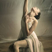 Ballerina Prepares To Dance Art Print