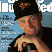Baltimore Orioles Cal Ripken Jr, 1995 Mlb Baseball Preview Sports Illustrated Cover Art Print