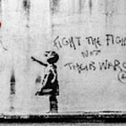 Banksy Balloon Girl Fight The Fighters Art Print