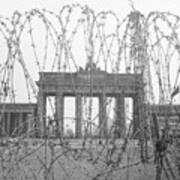 Barbed Wire And Brandenburg Gate Art Print